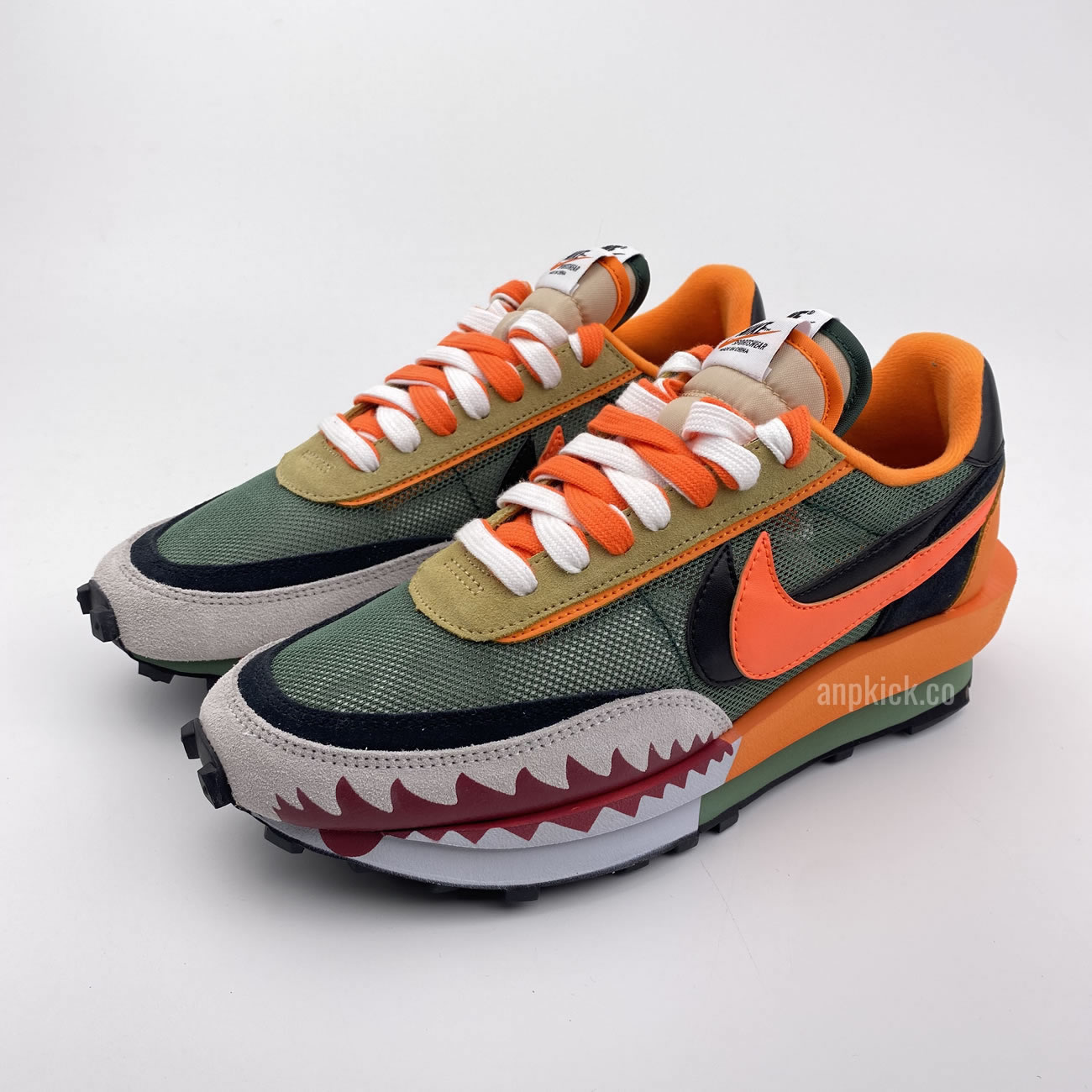 Bape Shark Mouth Sacai Nike Ldv Waffle Custom Shoes Bv0073 007 (2) - newkick.app